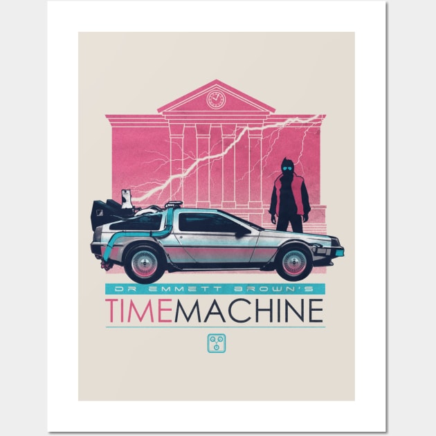 DR. Emmett Brown's time machine Wall Art by Space wolrd